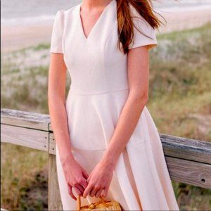 NWT Gal Meets Glam Kate Ivory Puff Sleeve Fit and Flare Size 6